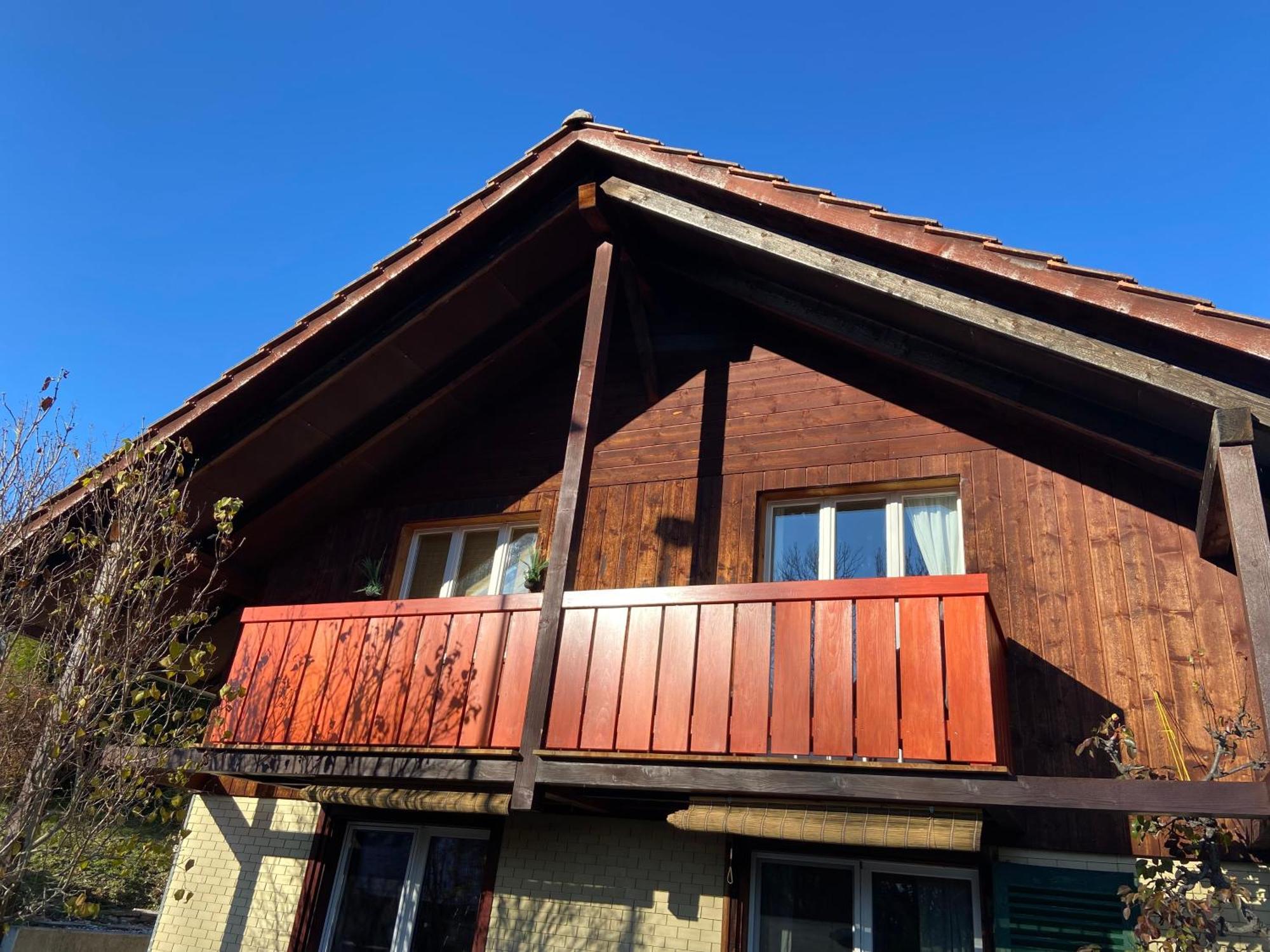 Naturnahe Familienwohnung Ruschegg Exteriér fotografie